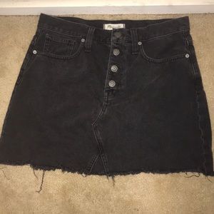 Black denim madewell skirt